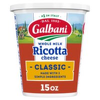 Galbani Classic Whole Milk Ricotta Cheese, 15 oz