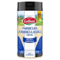 Galbani Freshly Shredded Parmesan, Romano & Asiago Cheese, 7 oz, 7 Ounce