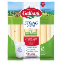 Galbani Whole Milk Low Moisture Mozzarella String Cheese, 24 count, 24 oz