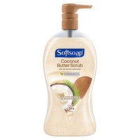 Softsoap Exfoliating Body Wash Pump, Coconut Butter Scrub - 32 Fluid Ounce Pump