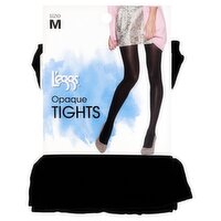 L'eggs Black Opaque Tights, Size M