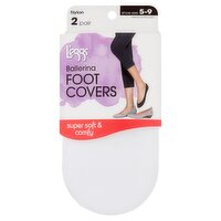 L'eggs Nylon White Ballerina Foot Covers, 5-9, 2 pair