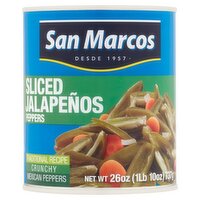 San Marcos Crunchy Mexican Sliced Jalapeños Peppers, 26 oz