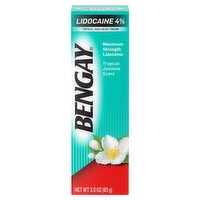 Bengay Maximum Strength Tropical Jasmine Scent Topical Analgesic Cream, 3.0 oz, 3 Ounce