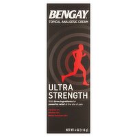 Bengay Ultra Strength Topical Analgesic Cream, 4 oz, 4 Ounce