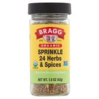 Bragg Organic Sprinkle 24 Herbs & Spices Salt-Free Seasoning Blend, 1.5 oz