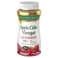 Nature's Bounty Apple Cider Vinegar Gummies Dietary Supplement, Raspberry Pomegranate Flavor, 500 Mg