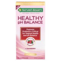 Nature's Bounty Optimal Solutions Healthy pH Balance + Cranberry Dietary Supplement, 30 count