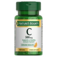 Nature's Bounty C Vitamin Supplement, 500 mg, 100 count, 100 Each