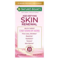 Nature's Bounty Optimal Solutions Age-Defying Skin Renewal Dietary Supplement, 30 Count