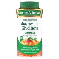 Nature's Bounty High Absorption Bounty Magnesium Glycinate Dietary Supplement, 60 Count