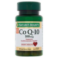 Nature's Bounty Co Q-10 Rapid Release Softgels, 100 mg, 45 count