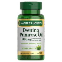 Nature's Bounty Evening Primrose Oil Herbal Supplement, 1000 mg, 60 count