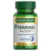 Nature's Bounty Melatonin Dietary Supplement, 5 mg, 90 count, 90 Each