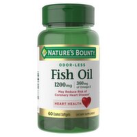 Nature's Bounty Odor-Less Fish Oil Dietary Supplement, 60 Count