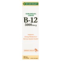 Nature's Bounty B-12 Sublingual Liquid, 5000 mcg, 2 fl oz