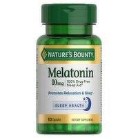 Nature's Bounty Melatonin Dietary Supplement, 10 mg, 60 count, 60 Each