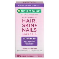 Nature's Bounty Optimal Solutions Extra Strength Hair, Skin & Nails Softgels, 150 count