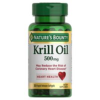 Nature's Bounty Krill Oil Dietary Supplement, 500mg, 30 count