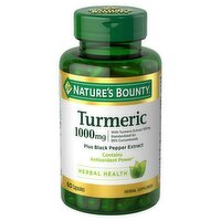 Nature's Bounty Turmeric 1,000mg Plus Black Pepper Extract, 60 Capsules