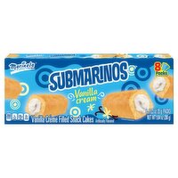 Marinela Submarinos Vanilla Crème Filled Snack Cakes, 1.23 oz, 8 count