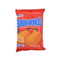 Marinela Submarinos Fresa, Strawberry Crème Filled Snack Cakes, Twin Pack