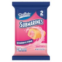 Marinela Submarines Strawberry Crème Filled Snack Cakes, 2 count, 2.47 oz