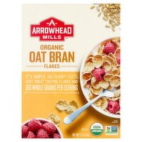 Arrowhead Mills Organic Flakes Oat Bran, 12 oz