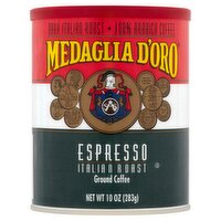 MEDAGLIA D'ORO Espresso Italian Roast Ground Coffee, 10 oz, 10 Ounce