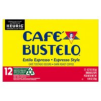 Café Bustelo Espresso Style Dark Roast Coffee K-Cup Pods, 0.37 oz, 12 count, 12 Each