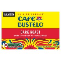 Café Bustelo Dark Roast Coffee K-Cup Pods, 0.33 oz, 10 count