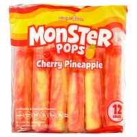 Budget Saver Cherry Pineapple Monster Pops, 3.0 fl oz, 12 count, 12 Each