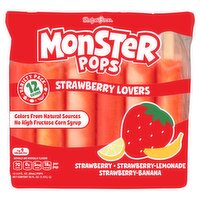 Budget Saver Strawberry Lovers Monster Pops Veriety Pack, 3.0 fl oz, 12 count, 36 Fluid ounce