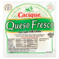 Cacique Queso Fresco Part Skim Milk Cheese, 10 oz