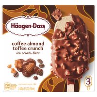 Häagen-Dazs Coffee Almond Toffee Crunch Ice Cream Bars, 3 count, 9 fl oz, 9 Fluid ounce