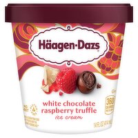 Häagen-Dazs White Chocolate Raspberry Truffle Ice Cream, 14 fl oz, 14 Fluid ounce