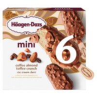 Häagen-Dazs Mini Coffee Almond Toffee Crunch Ice Cream Bars, 1.85 fl oz, 6 count