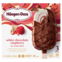 Häagen-Dazs White Chocolate Raspberry Ice Cream Bars, 3 fl oz, 3 count, 9 Fluid ounce