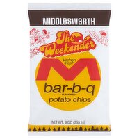 Middleswarth The Weekender Bar-B-Q Flavored Potato Chips, 9 oz