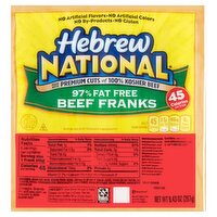 Hebrew National 97% Fat Free Beef Franks, 9.43 oz, 9.43 Ounce