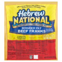 Hebrew National Reduced Fat Beef Franks, 6 count, 9.43 oz