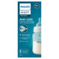 Philips Avent 9 oz Anti-Colic Baby Bottle with AirFree Vent, 1m+