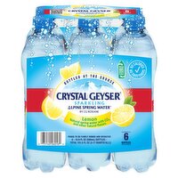 CG Roxane Crystal Geyser Lemon Sparkling Alpine Spring Water, 16.9 fl oz, 6 count