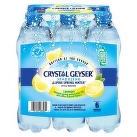 CG Roxane Crystal Geyser Lemon Sparkling Alpine Spring Water, 16.9 fl oz, 6 count