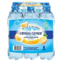 CG Roxane Crystal Geyser Orange Sparkling Alpine Spring Water, 16.9 fl oz, 6 count