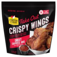 Foster Farms Take Out Sweet Chipotle BBQ Crispy Wings, 16 oz, 16 Ounce