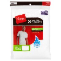 Hanes ComfortSoft White Tagless T-Shirts, 3 count