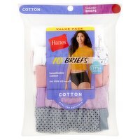 Hanes Ladies Tagless Cotton Briefs Value Pack, Size 7, 10 count