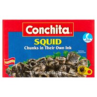 Conchita Squid Chunks in Their Own Ink, 4 oz