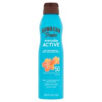 Hawaiian Tropic Everyday Active High Performance Broad Spectrum Sport Sunscreen Spray, SPF 50, 6 oz
